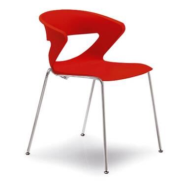 Gordon International Kreature Lite Stackable Plastic Seat Waiting Room  Chair with Plastic Frame