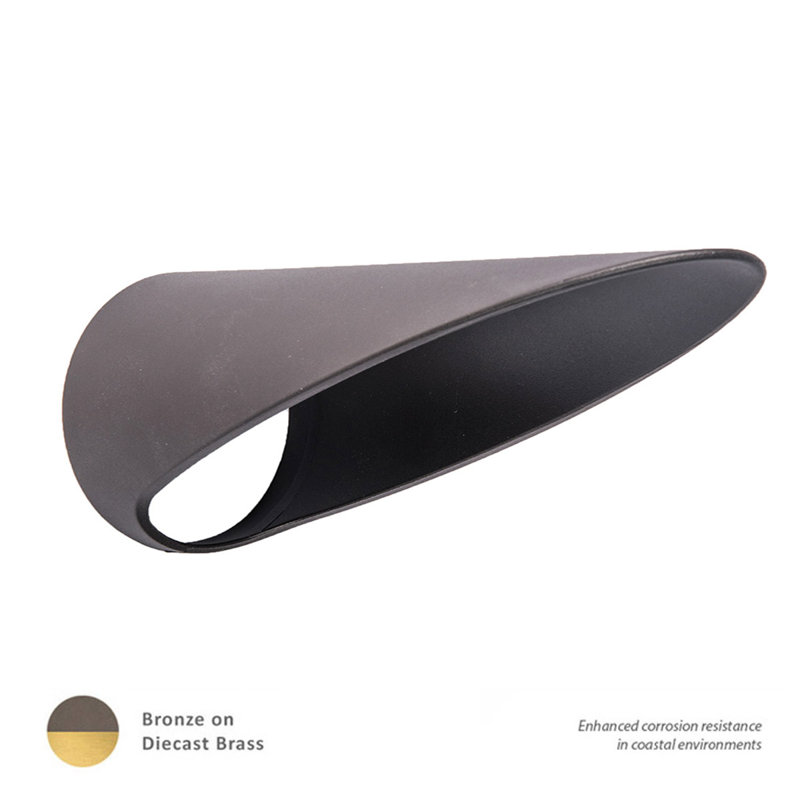 Mini Accent Display Light Cowl, Bronzed Brass