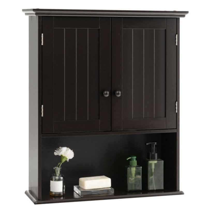 Armoire de salle de bain murale Kajana, Espresso