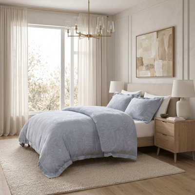 Cotton Ribbed Striped Duvet Cover Set