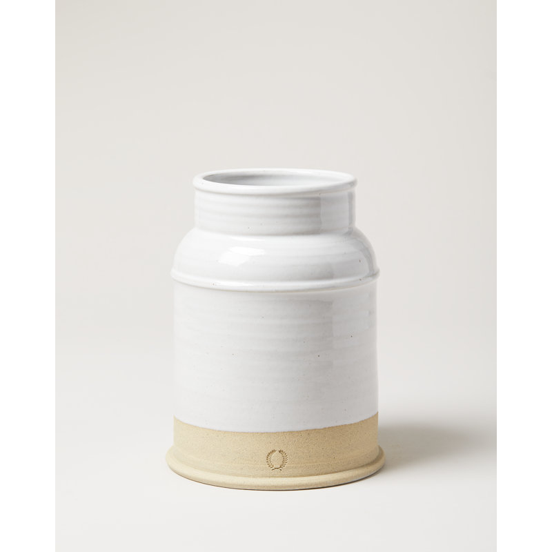 Milk Stone Table Vase 1, Medium: 6" X 9"