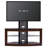 Tol Curved Wood TV Stand Mount, 3 Open Shelves for Up to 85" TVs