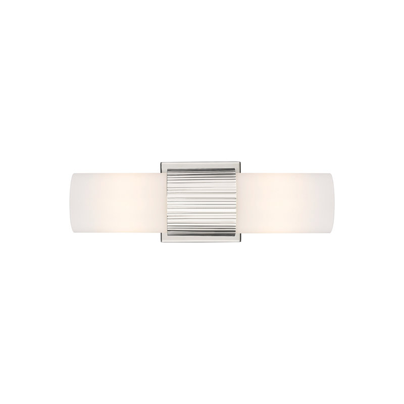 Éclairage pour meuble-lavabo mural 7 po Bolivar, Blanc, Nickel poli