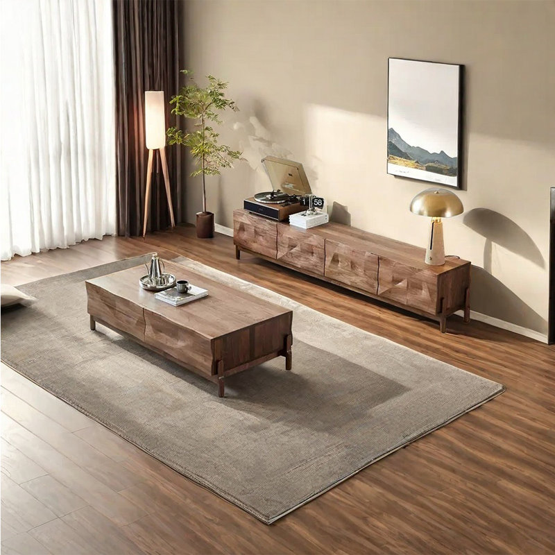 Large capacity TV cabinet coffee table
