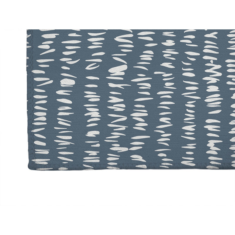 Crop Row Non-Slip Outdoor Rug, Runner 2'6" x 8'