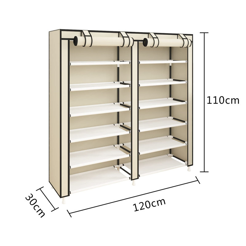 36 Pair Stackable Shoe Rack