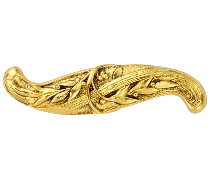 Poignée barre 1 po Chelsea Kings Road, Or satiné 24 carats