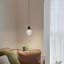 Mini-luminaire suspendu sphérique transparent 1 lumière
