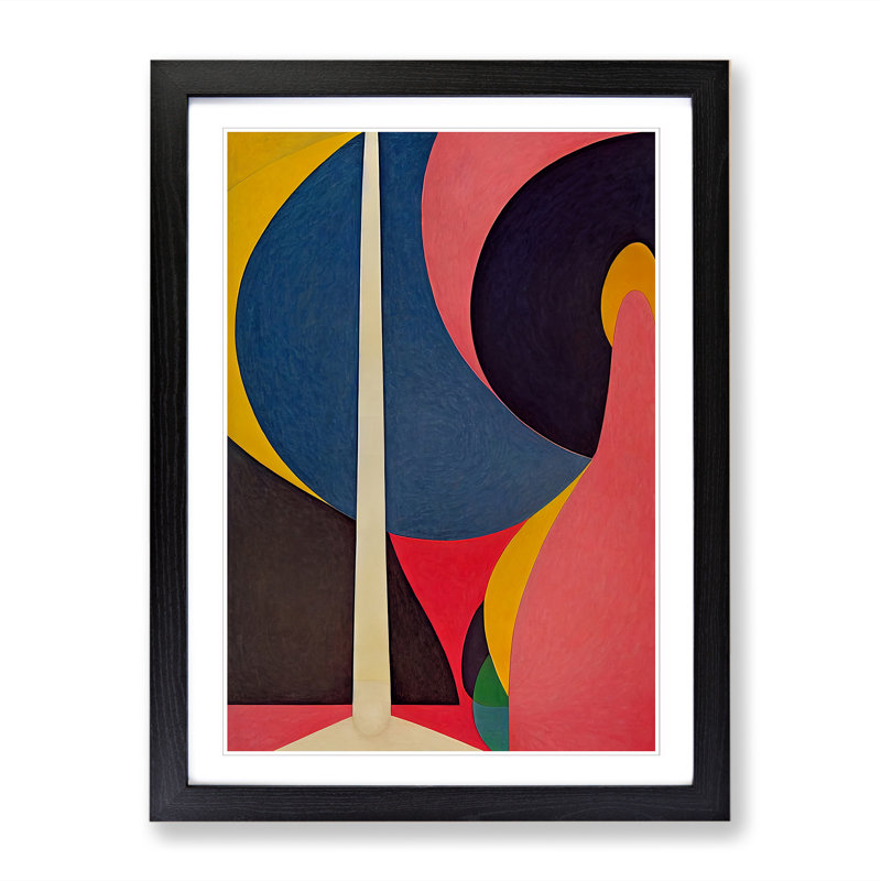 Waterfall Abstract - Single Picture Frame Painting, 34cm H x 25cm W x 2cm D, Oak
