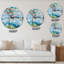 Horloge murale pin d'automne sur une montagne avec un lac-59914009