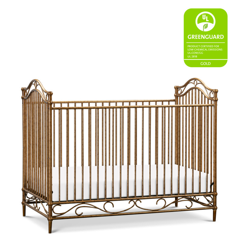 Camellia Greenguard Gold Certified 3 -in-1 Convertible Crib, Vintage Gold