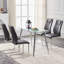 Chaises de salle à manger avec siège rembourré en similicuir et chaises rembourrées-1818148488