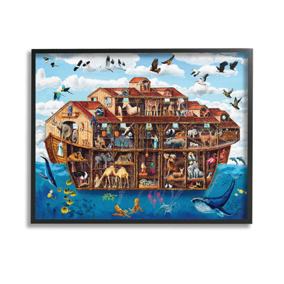 Noah's Ark Animals  Framed Giclee Art by Art Poulin