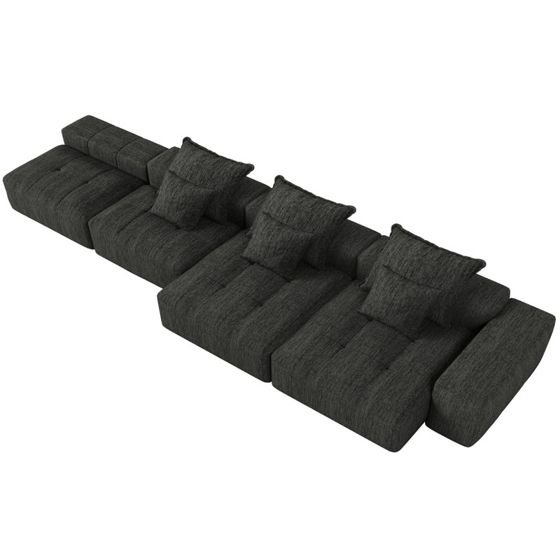 Canapé modulaire surdimensionné Modern, Noir