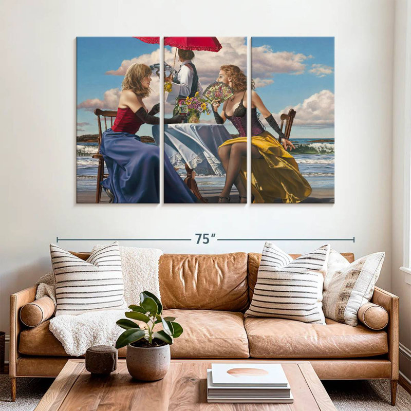Leisha Cafe Oceanus, 42" H x 65" W