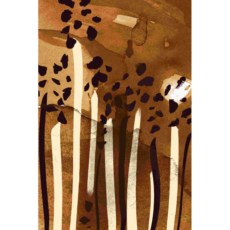 «Brown Abstract Gallery», peinture sur toile tendue, H 18 po x l 12 po