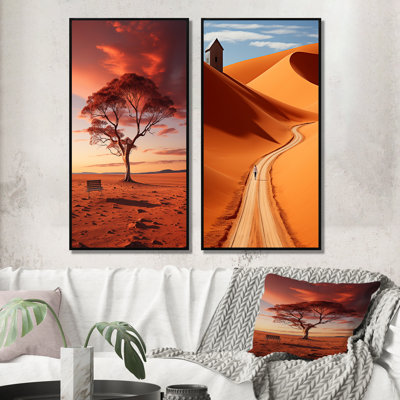 «Australie Red Centre Solitude», 2 pièces sur toile