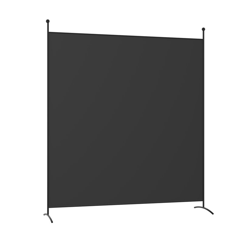 John-David 180cm W x 185cm H Single Panel Room Divider, Black