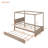 Wood Canopy Bed With Trundle Bed-430650334