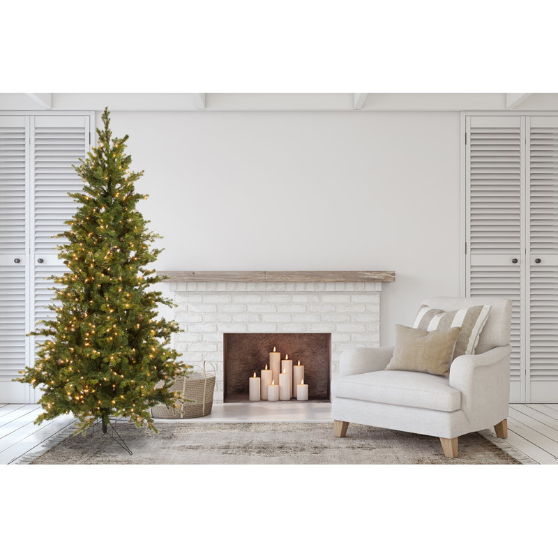 Prelit Lighted Artificial Christmas Tree, 9' H