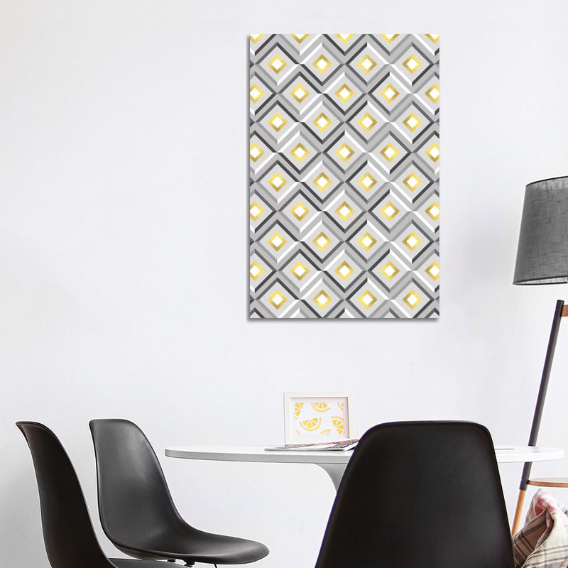 Silver Squares by Arrolynn Weiderhold - Wrapped Canvas Print, 20.32 cm H x 30.48 cm W x 1.91 cm D