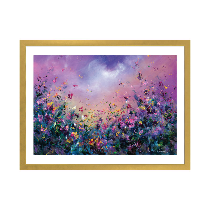 « arc-en-ciel » par jaanika talts-impression sur image, H 24 po x l 32 po x P 1 po, Papier encadré doré