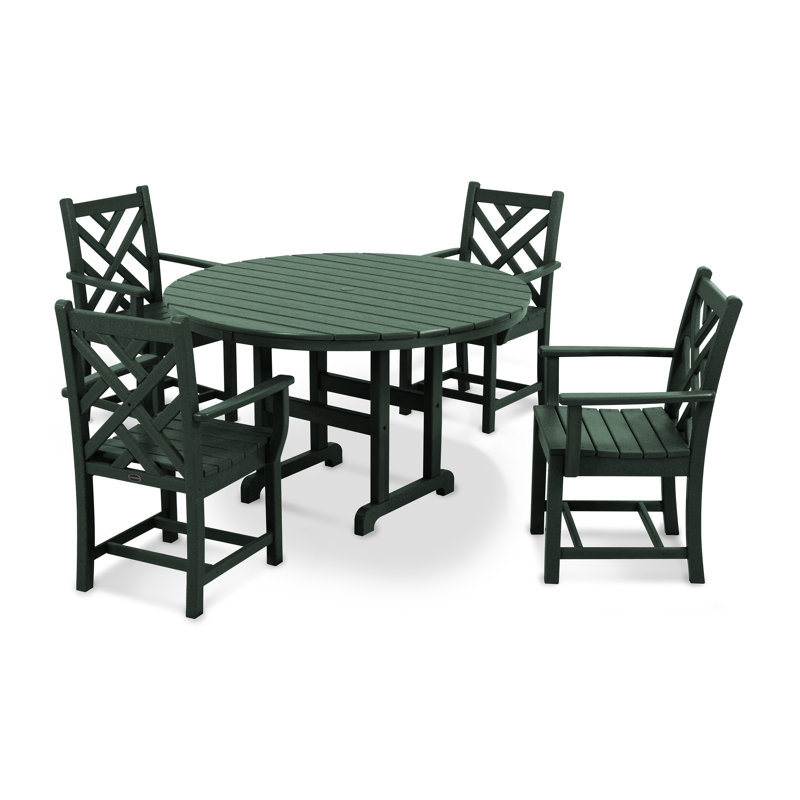 Ensemble repas 5 pièces POLYWOOD Chippendale, Vert