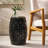 Roomfitters 12" Cylindrical Accent Side Table, Modern Industrial Metal End Table for Living Room or Patio, Black-707431852