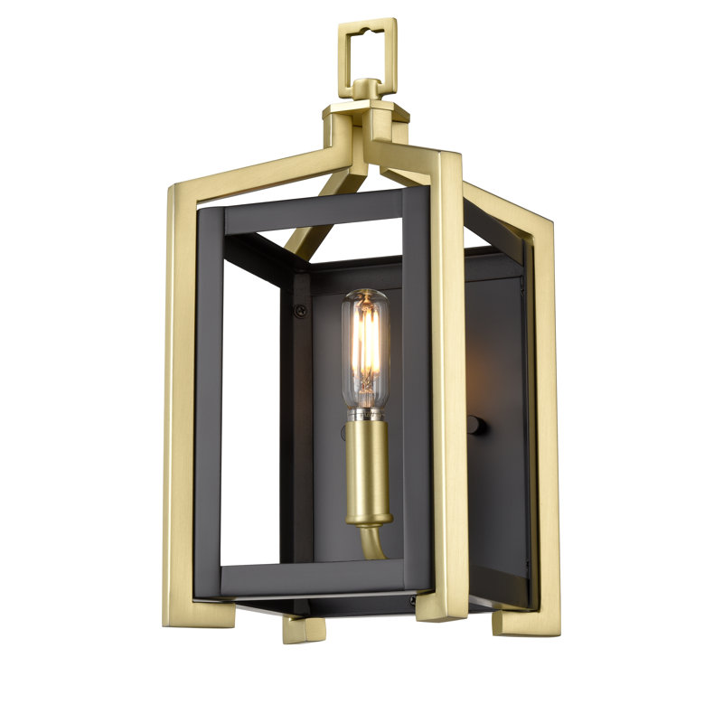 Applique murale 1 lumière 6 "Aken, Brossé / laiton satiné