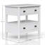 Table de chevet ouverte avec 2 tiroirs