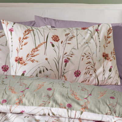 Brushed Grasmere Floral Cotton Reversible Duvet Cover Set