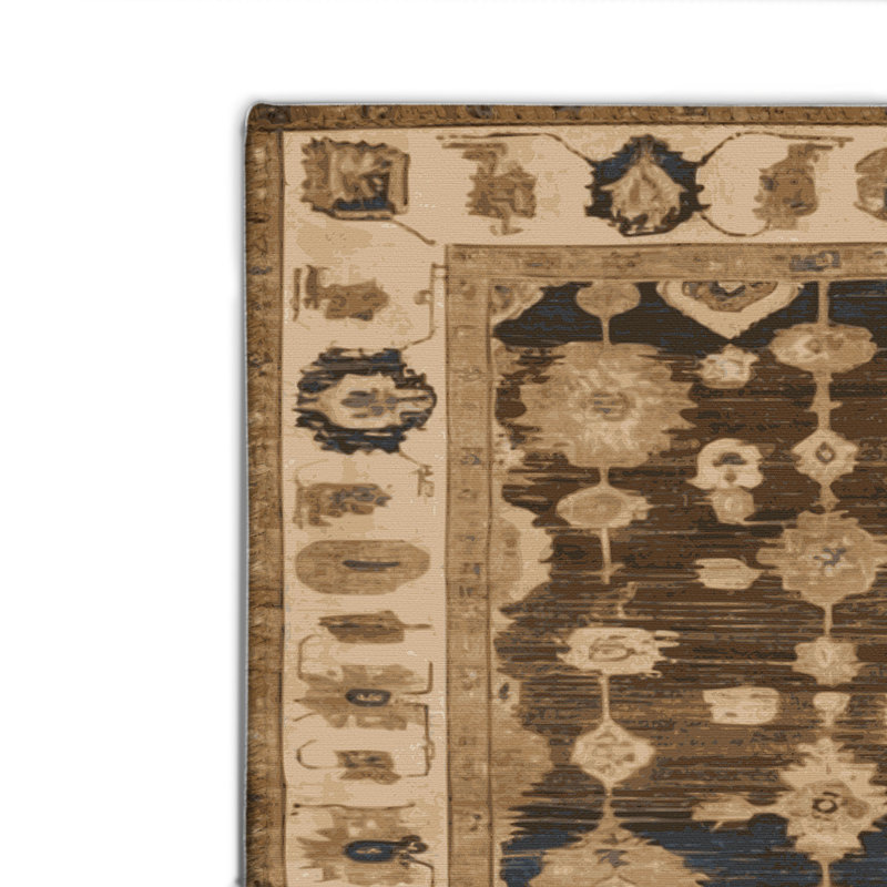 Tapis intérieur et extérieur brun Overdyed, Rectangulaire 2 pi x 3 pi