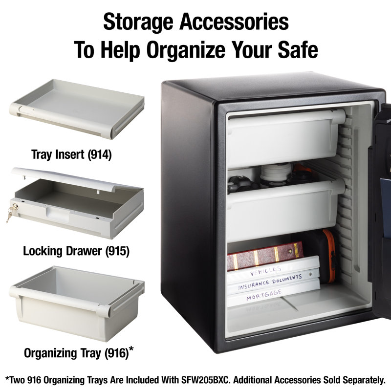 SentrySafe 2 CuFt Fire/Water Security Safe with Biometric Dual-Lock