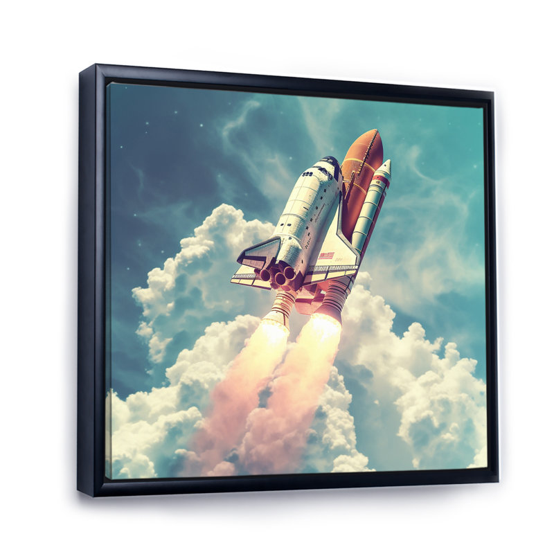 Reproduction d'art sur toile moderne, H 24 po x l 24 po x P 1 po, Cadre flottant noir
