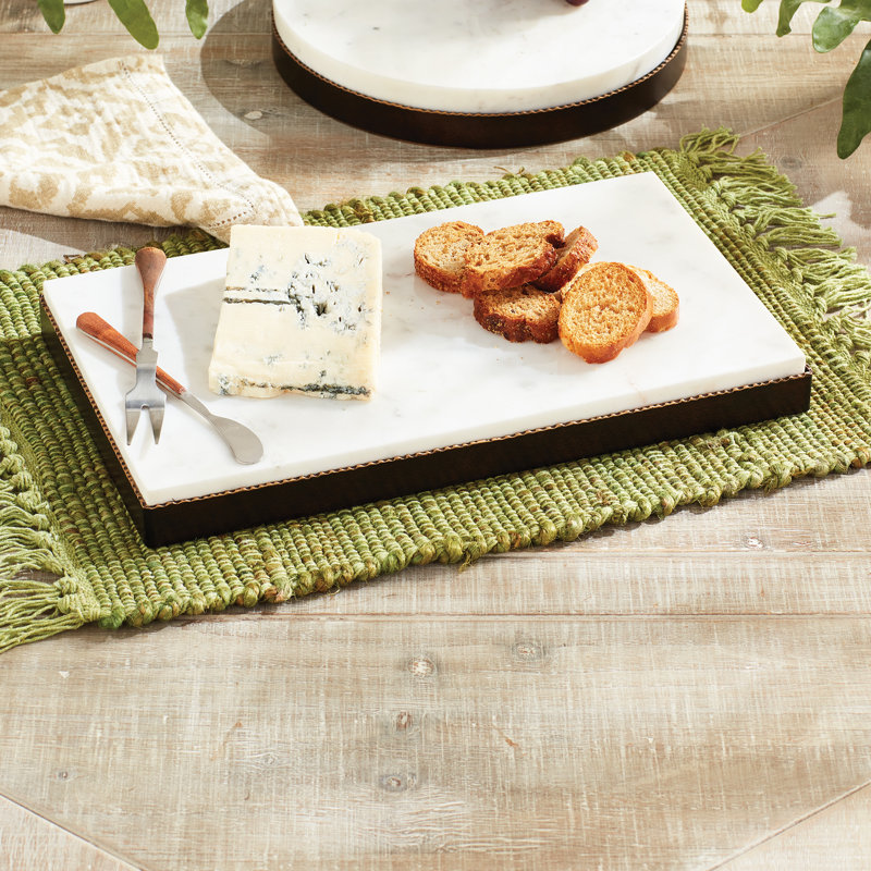 Birch Lane™ Iron and Marble Cheese Board