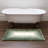 Sparkman Ombre Border Polyester Machine Washable Bath Rug-1916131241-1916131246