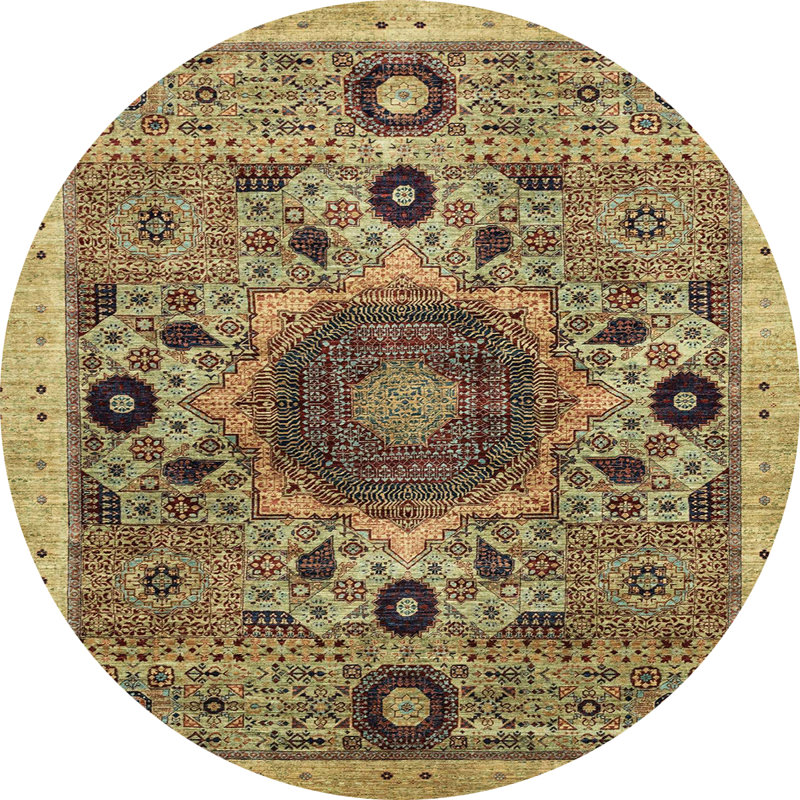 Abstract Indoor Rug, Round 6'