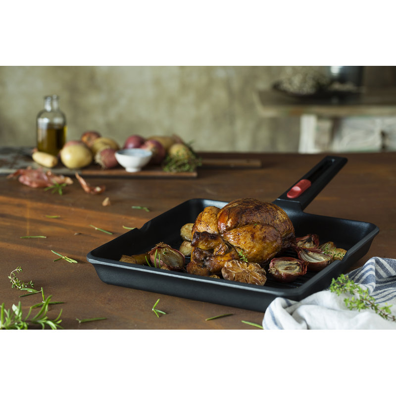 23cm Cast Aluminum Grill Pan, 4.4cm