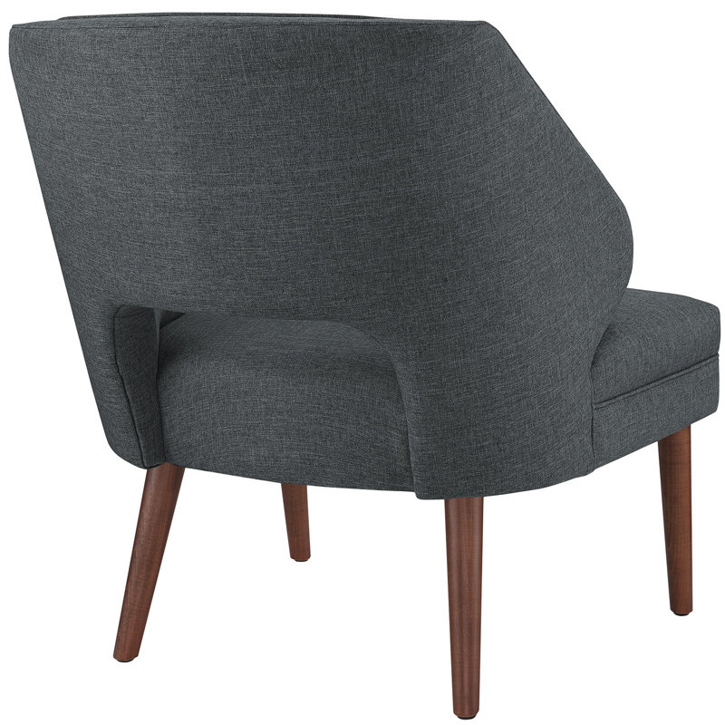 Modway Dock Fabric Mid Century Armchair, Grey Performance Velvet