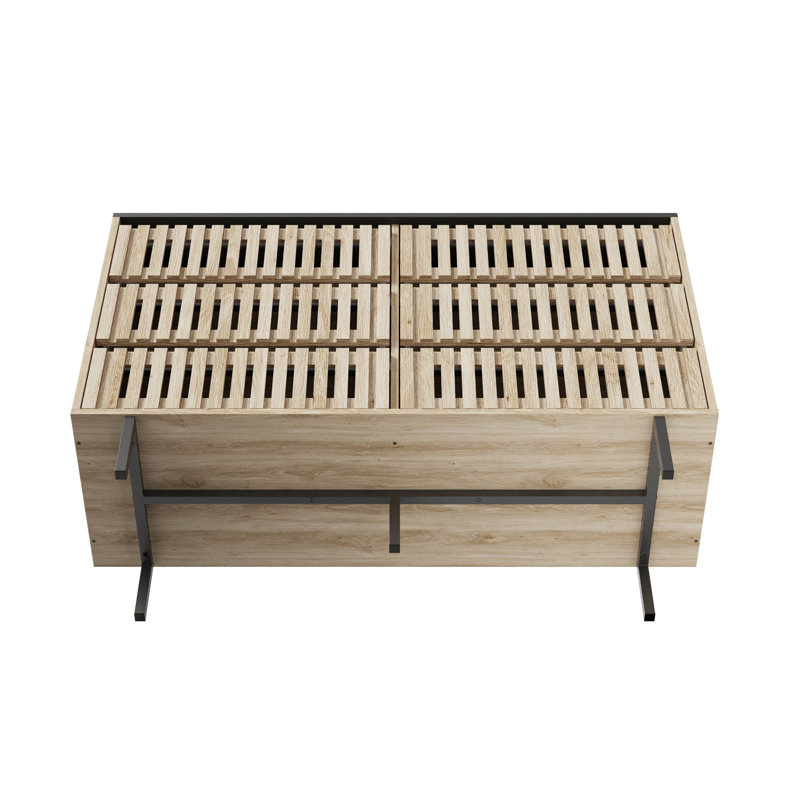 Cannelé, armoire de rangement pour chambre à coucher, rangement à six tiroirs, grande capacité, armoire de rangement minimaliste moderne, conception à deux tons