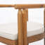 Chaise de salle à manger en bois d'acacia Moshay avec accoudoirs et coussin rembourré