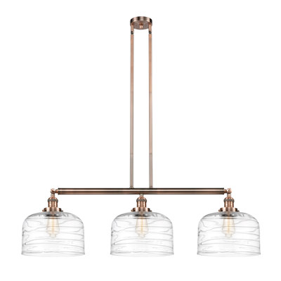 Bell - Luminaire suspendu pour îlot de cuisine 3 lumières 42 " 