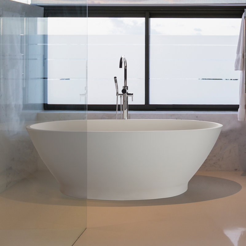 MTI 61.75" Freestanding Air Bathtub, Matte White