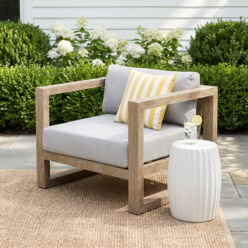 Caselyn Patio Chair with Cushions, Teak 