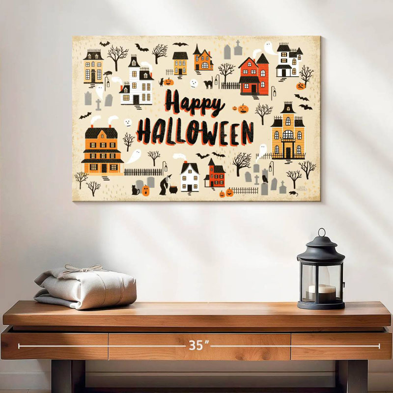 Spooky Village I, H 16 po x l 24 po