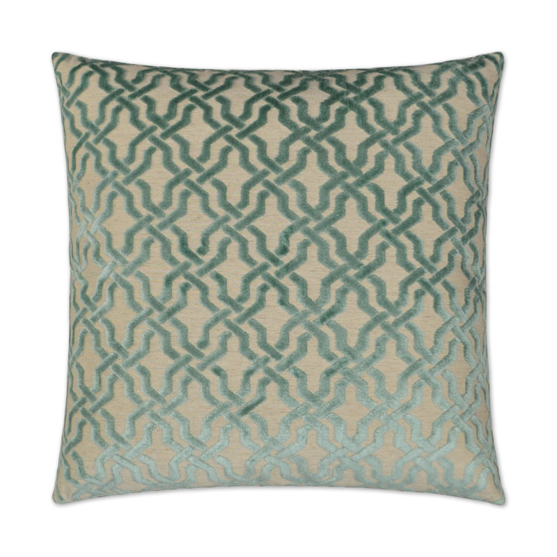 Villa Decorative Throw Pillow, Square 24", Mocha Geometric