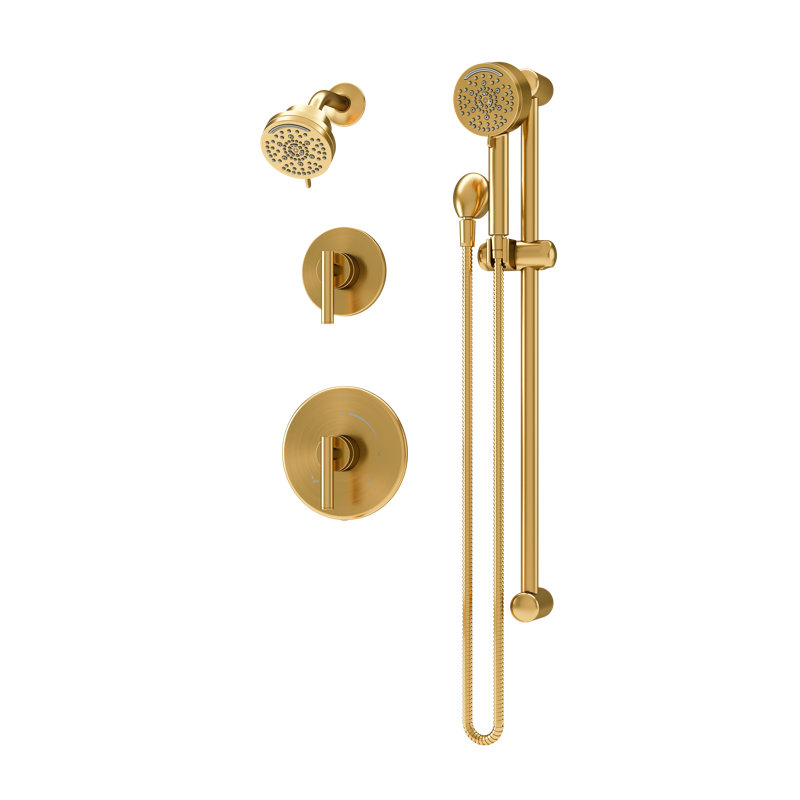 Système de douche à double poignée Dia HydroMersion avec douchette, Bronze