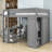 Helfrid 2 Drawer Loft Bed with Built-in-Desk-843125951-843125950