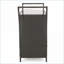 Bar Cart with Wheels, Storage &amp; Ice Bucket | Grey | Rattan+Glass