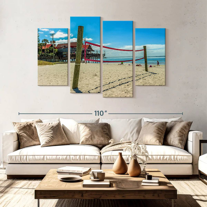 Beach Volleyball Net, H 54 po x l 84 po